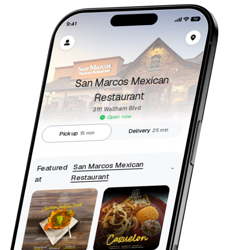 San Marcos Mexican Restaurant app preview