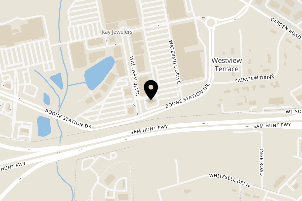 Map showing the location of San Marcos Mexican Restaurant Burlington on 3111 Waltham Blvd in Burlington