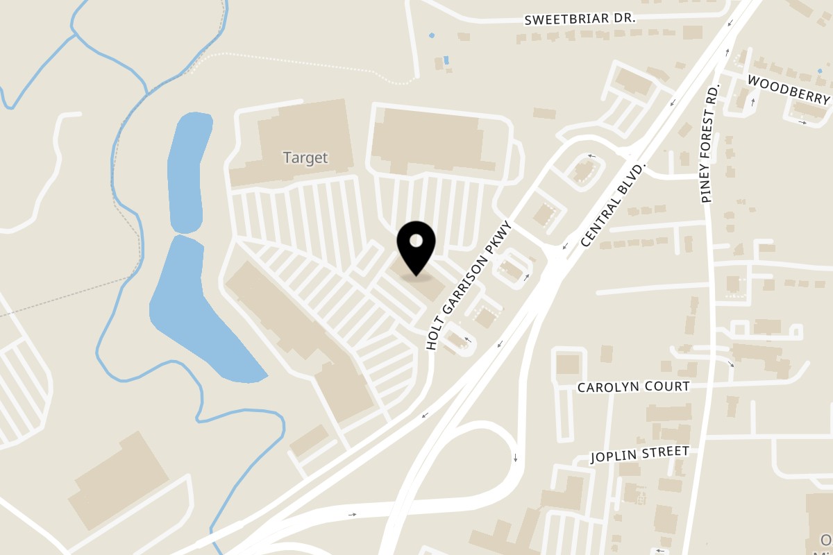 Map showing the location of San Marcos Mexican Restaurant Danville on 165 Holt Garrison Pkwy in Danville